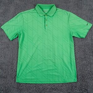 Nike‎ Shirt Mens Large Green Polo Golf Tour Performance Dri-Fit